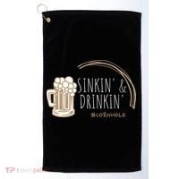 Cornhole Gift Sinkin & Drinkin Golf Towel thumb 0