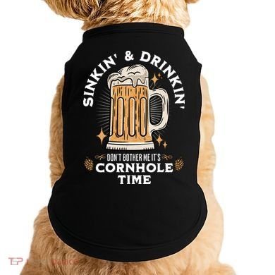 Cornhole Gift Sinkin & Drinkin Doggie Tank