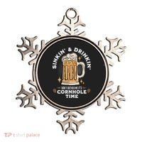 Cornhole Gift Sinkin & Drinkin Ornament thumb 0