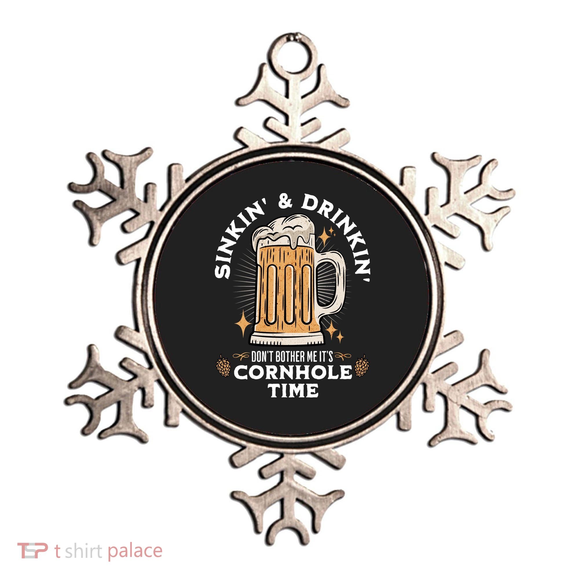 Cornhole Gift Sinkin & Drinkin Ornament