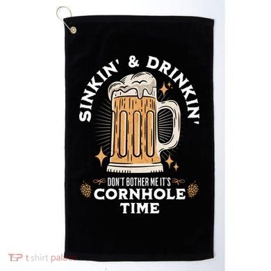 Cornhole Gift Sinkin & Drinkin Golf Towel