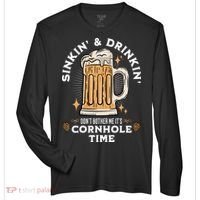 Cornhole Gift Sinkin & Drinkin Zone Performance Long-Sleeve T-Shirt thumb 0