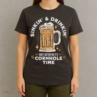 Cornhole Gift Sinkin & Drinkin T-Shirt thumb 4