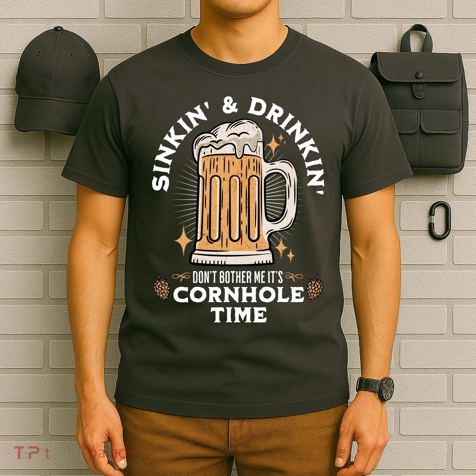 Cornhole Gift Sinkin & Drinkin T-Shirt