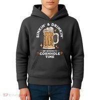 Cornhole Gift Sinkin & Drinkin Kids Hoodie thumb 4