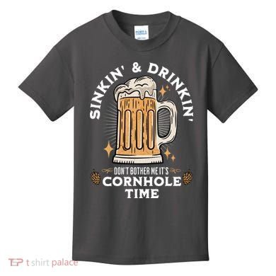 Cornhole Gift Sinkin & Drinkin Kids T-Shirt