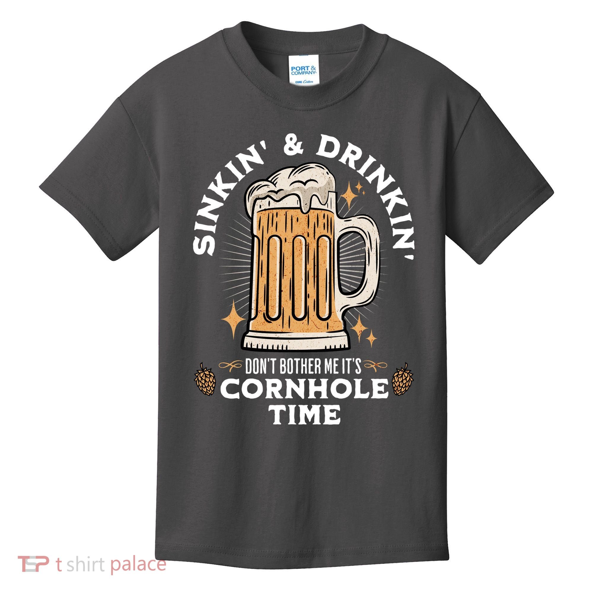 Cornhole Gift Sinkin & Drinkin Kids T-Shirt