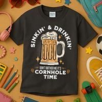 Cornhole Gift Sinkin & Drinkin Kids T-Shirt thumb 3