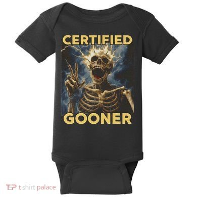 Certified Gooner Skeleton Vintage Funny Baby Bodysuit