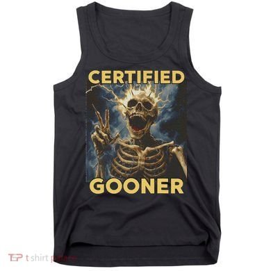 Certified Gooner Skeleton Vintage Funny Tank Top