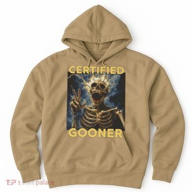 Certified Gooner Skeleton Vintage Funny Hoodie