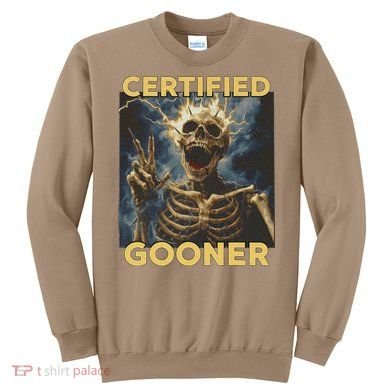 Certified Gooner Skeleton Vintage Funny Sweatshirt