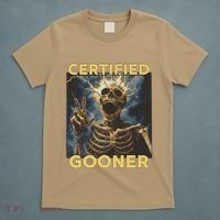Certified Gooner Skeleton Vintage Funny T-Shirt thumb 5