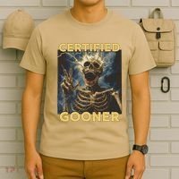 Certified Gooner Skeleton Vintage Funny T-Shirt thumb 6