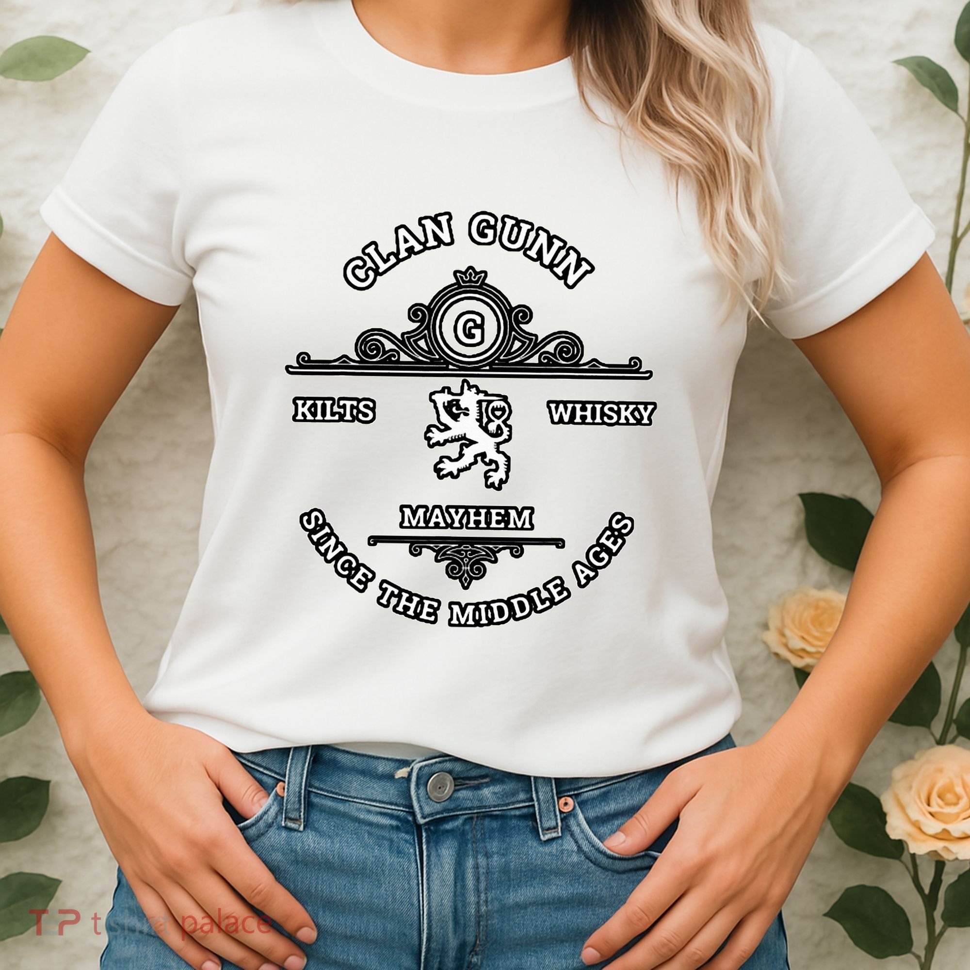 Clan Gunn Scottish Kilt Highland Games Women's T-Shirt