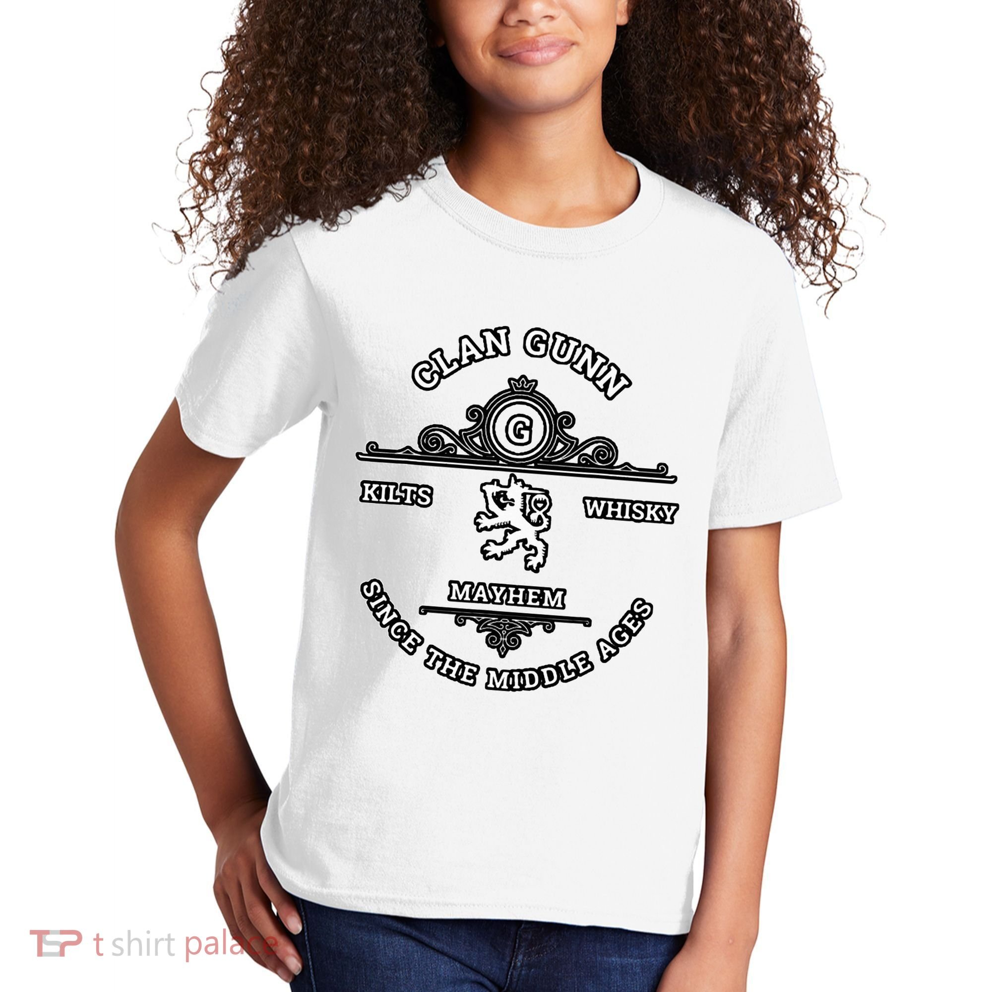 Clan Gunn Scottish Kilt Highland Games Kids T-Shirt