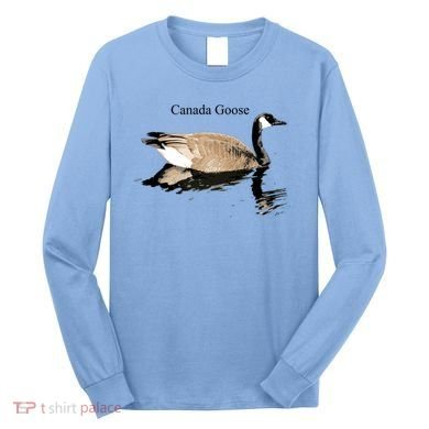 Canada Goose Swimming Gift Waterfowl Lover Long Sleeve Shirt