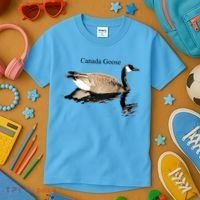 Canada Goose Swimming Gift Waterfowl Lover Kids T-Shirt thumb 3