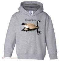Canada Goose Swimming Gift Waterfowl Lover Toddler Hoodie thumb 0