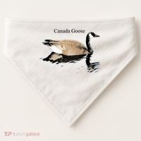 Canada Goose Swimming Gift Waterfowl Lover USA-Made Doggie Bandana thumb 0
