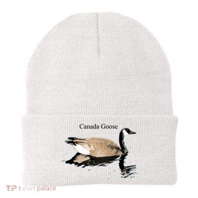 Canada Goose Swimming Gift Waterfowl Lover Beanie