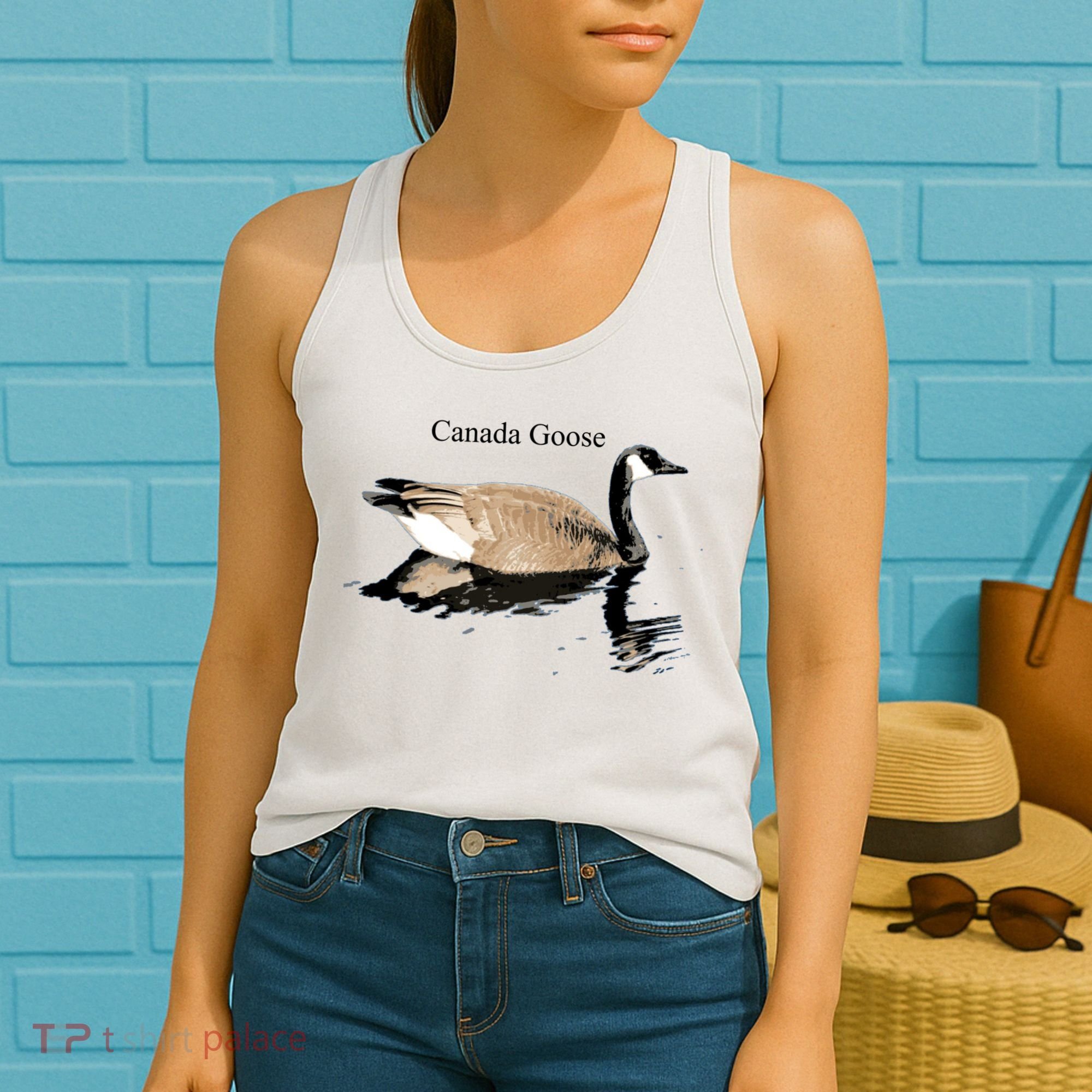 Canada Goose Swimming Gift Waterfowl Lover Women's Tank Top