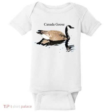 Canada Goose Swimming Gift Waterfowl Lover Baby Bodysuit