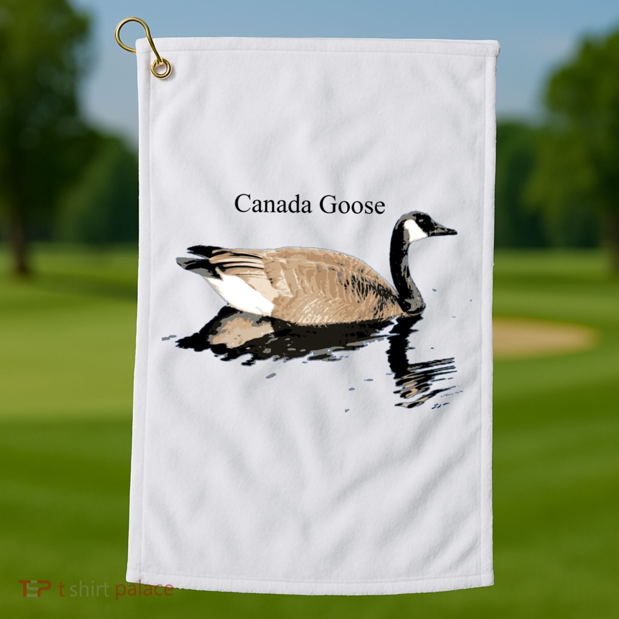 Canada Goose Swimming Gift Waterfowl Lover Golf Towel