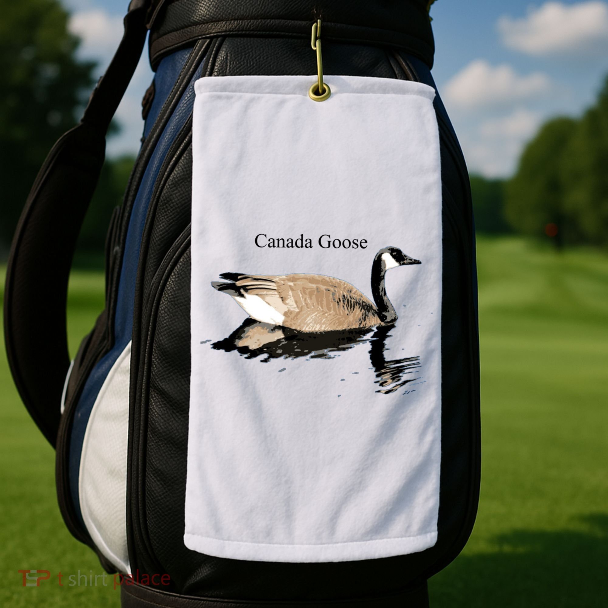 Canada Goose Swimming Gift Waterfowl Lover Golf Towel