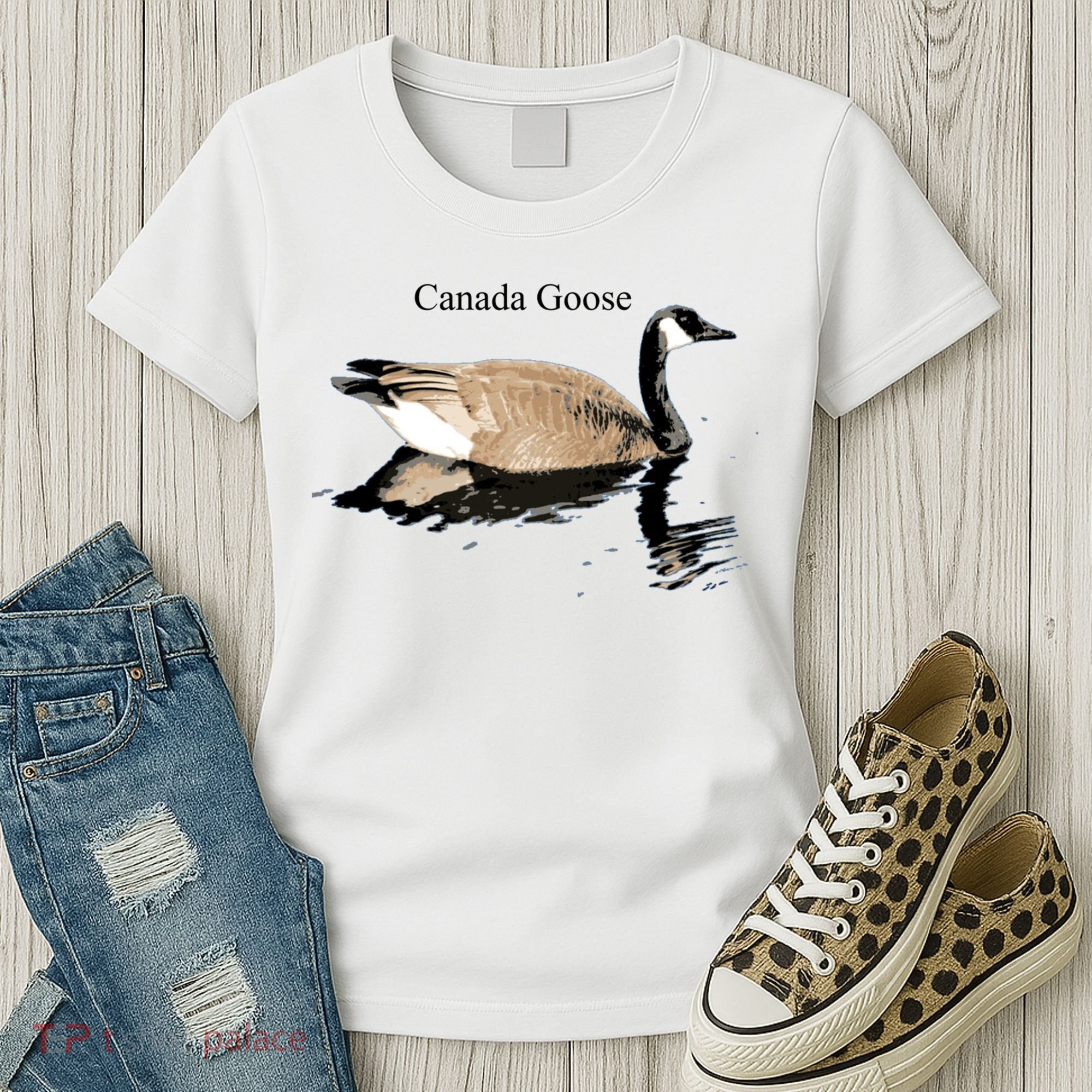Canada Goose Swimming Gift Waterfowl Lover Women's T-Shirt