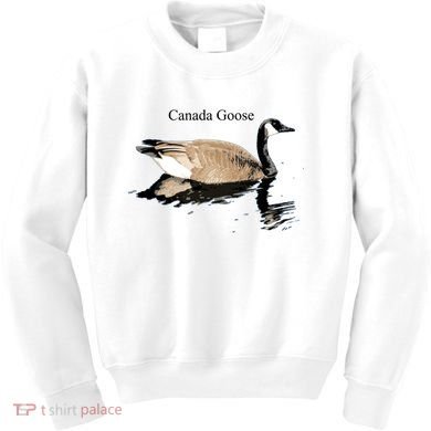 Canada Goose Swimming Gift Waterfowl Lover Kids Sweatshirt