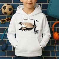 Canada Goose Swimming Gift Waterfowl Lover Kids Hoodie thumb 2
