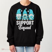 Cute Gnomes Support Squad Survivor Cervical Cancer Awareness Women's Sweatshirt thumb 0
