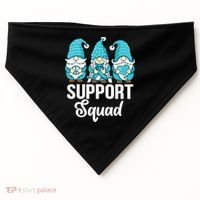 Cute Gnomes Support Squad Survivor Cervical Cancer Awareness USA-Made Doggie Bandana thumb 0