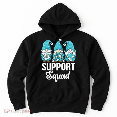 Cute Gnomes Support Squad Survivor Cervical Cancer Awareness Hoodie
