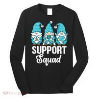 Cute Gnomes Support Squad Survivor Cervical Cancer Awareness Long Sleeve Shirt thumb 0