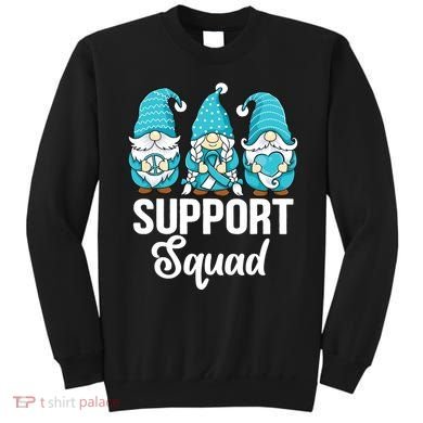 Cute Gnomes Support Squad Survivor Cervical Cancer Awareness Sweatshirt