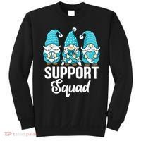 Cute Gnomes Support Squad Survivor Cervical Cancer Awareness Sweatshirt thumb 0