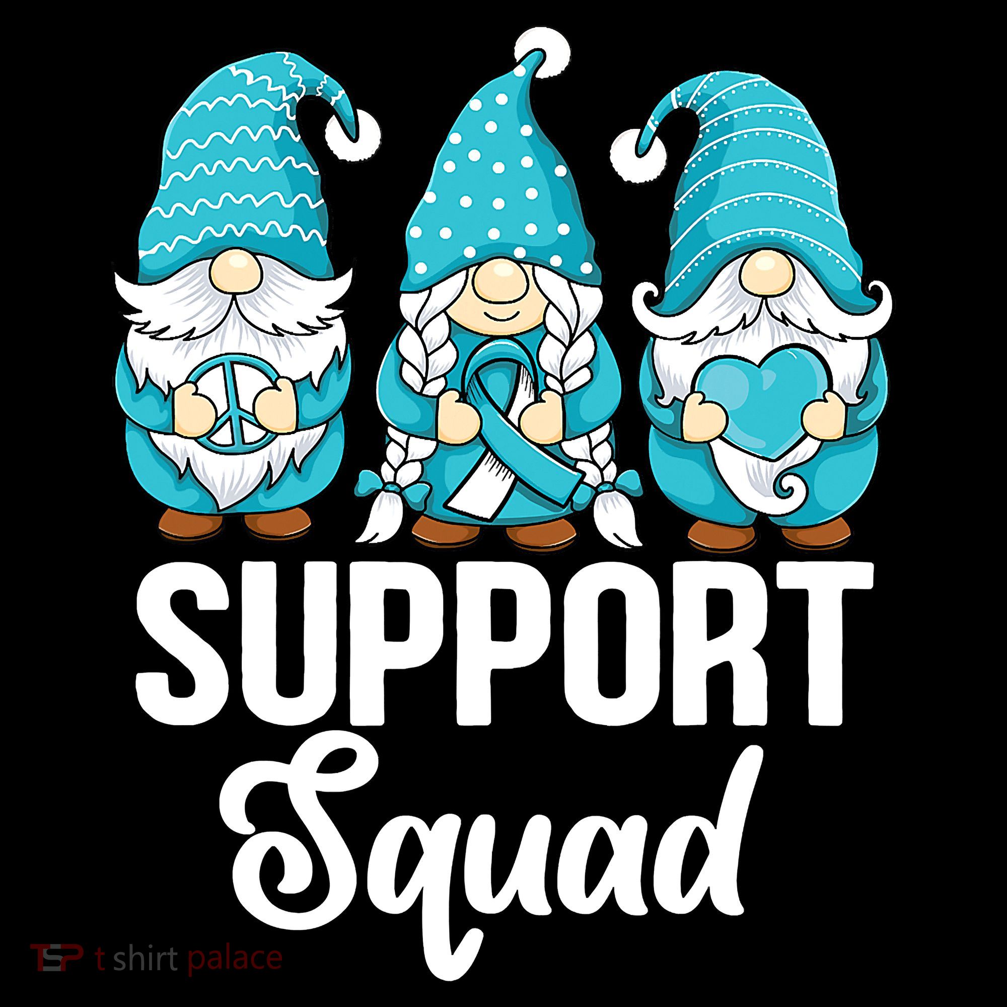 Cute Gnomes Support Squad Survivor Cervical Cancer Awareness Sweatshirt