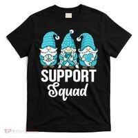 Cute Gnomes Support Squad Survivor Cervical Cancer Awareness T-Shirt thumb 0