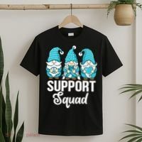 Cute Gnomes Support Squad Survivor Cervical Cancer Awareness T-Shirt thumb 2