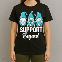 Cute Gnomes Support Squad Survivor Cervical Cancer Awareness T-Shirt thumb 4