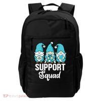 Cute Gnomes Support Squad Survivor Cervical Cancer Awareness Backpack thumb 0