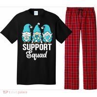 Cute Gnomes Support Squad Survivor Cervical Cancer Awareness Pajama Set thumb 0