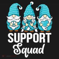 Cute Gnomes Support Squad Survivor Cervical Cancer Awareness Polo thumb 3
