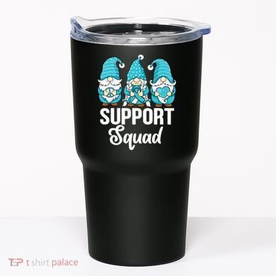 Cute Gnomes Support Squad Survivor Cervical Cancer Awareness Tumbler