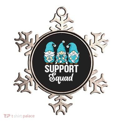 Cute Gnomes Support Squad Survivor Cervical Cancer Awareness Ornament