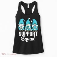 Cute Gnomes Support Squad Survivor Cervical Cancer Awareness Women's Tank Top thumb 0