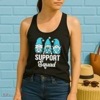 Cute Gnomes Support Squad Survivor Cervical Cancer Awareness Women's Tank Top thumb 2
