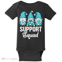 Cute Gnomes Support Squad Survivor Cervical Cancer Awareness Baby Bodysuit thumb 0